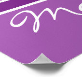 Personalisiert-violette Blumen Muster Gymnastik Poster (Ecke)