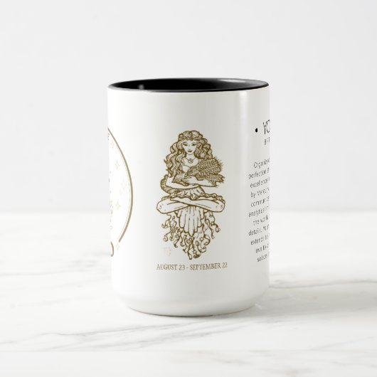 Personalisiert Virgo Zodiac 15 oz Kaffee Tasse (Zentrum)