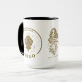Personalisiert Virgo Zodiac 15 oz Kaffee Tasse (Vorderseite Links)