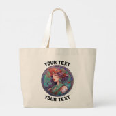 Personalisiert Virgo Zodiac Jumbo Stoffbeutel (Rückseite)