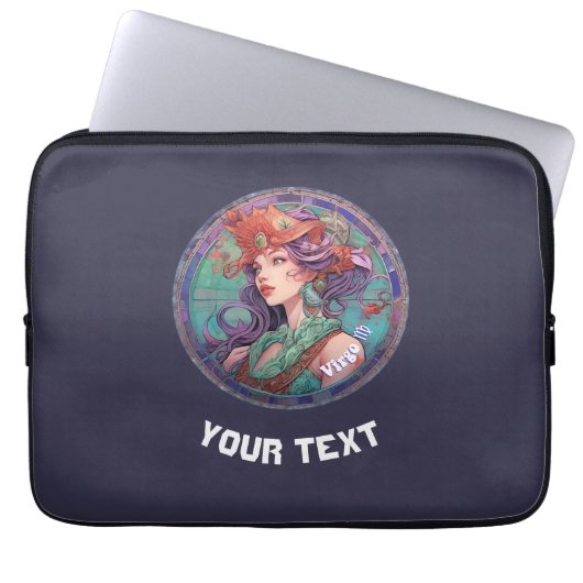 Personalisiert Virgo Zodiac Laptopschutzhülle (Vorderseite)