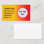 Personalisiert Visitenkarte (Vorne/Hinten)