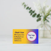 Personalisiert Visitenkarte (Stehend Vorderseite)