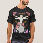 Personalisiert Vitruvian Drummer T-Shirt (Vorderseite)