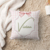 Personalisiert Vivian Baby Girl Kinderzimmer Bow&G Kissen (Decke)