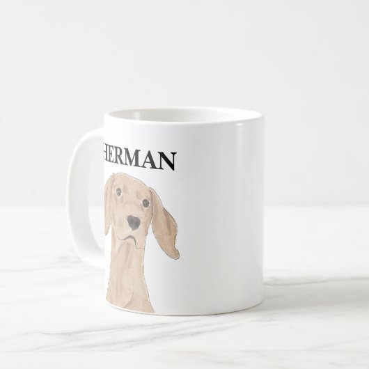 Personalisiert Vizsla Kaffeetasse (Vorderseite Links)