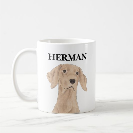 Personalisiert Vizsla Kaffeetasse (Links)