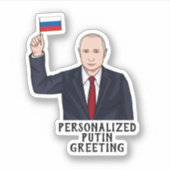 PERSONALISIERT VLADIMIR PUTIN AUFKLEBER (Vorderseite)