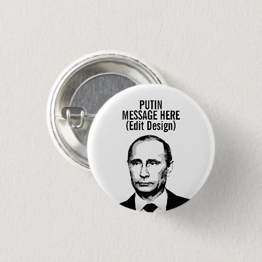 PERSONALISIERT VLADIMIR PUTIN BUTTON (Vorne & Hinten)