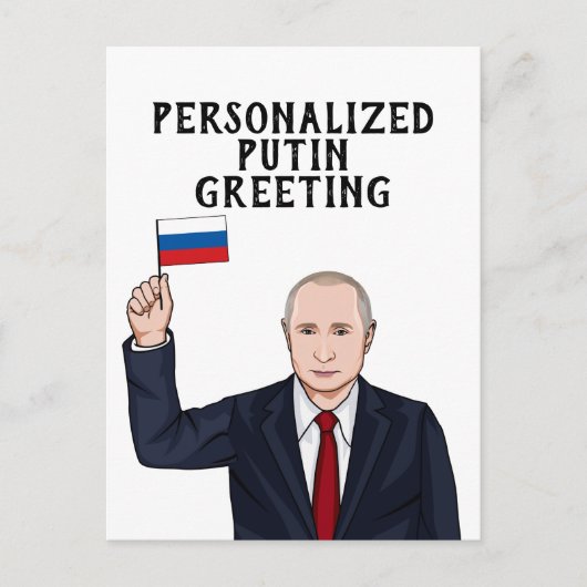 PERSONALISIERT VLADIMIR PUTIN POSTKARTE (Vorderseite)