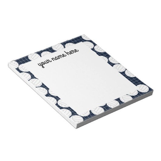 Personalisiert Volleyball Notepad Notizblock (angewinkelt)