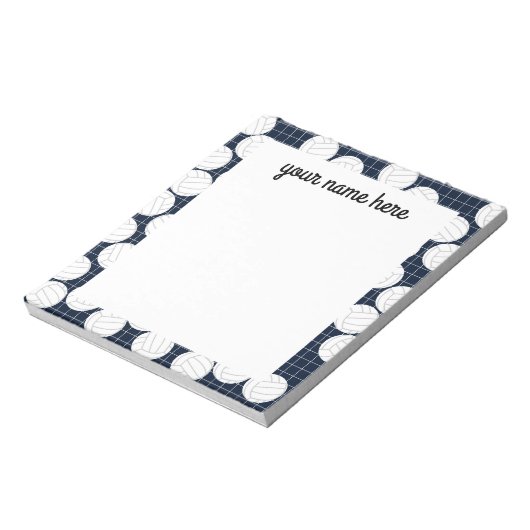 Personalisiert Volleyball Notepad Notizblock (Rotiert)