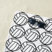 Personalisiert Volleyball Schwarz Strandtuch (Beispiel)