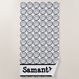 Personalisiert Volleyball Schwarz Strandtuch