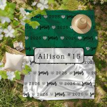 Personalisiert Volleyball Senior grün und weiß