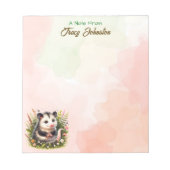 Personalisiert vom Desk des Aquarells Possum Notizblock (Vorderseite)