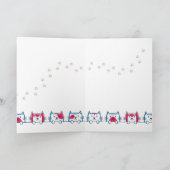 Personalisiert vom Geburtstag der Katze Karte (Innenseite)