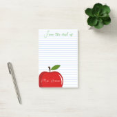 Personalisiert vom Red Apple's Desk des Lehrers Post-it Klebezettel (Büro)