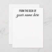 Personalisiert vom Schreibtisch der Notecards Mitteilungskarte (Vorne/Hinten)