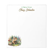 Personalisiert vom Schreibtisch des Aquarellgrunde Notizblock (Vorderseite)