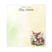 Personalisiert vom Schreibtisch des Aquarellirsche Notizblock (Vorderseite)