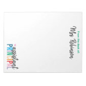 Personalisiert vom Schreibtisch des Assistenten Notizblock (Vorderseite)