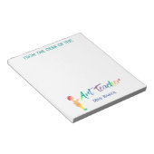 Personalisiert vom Schreibtisch des Kunstlehrers f Notizblock (angewinkelt)