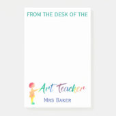 Personalisiert vom Schreibtisch des Kunstlehrers Post-it Klebezettel (Vorderseite)