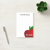 Personalisiert vom Schreibtisch des Lehrers Red Ap Post-it Klebezettel (Büro)