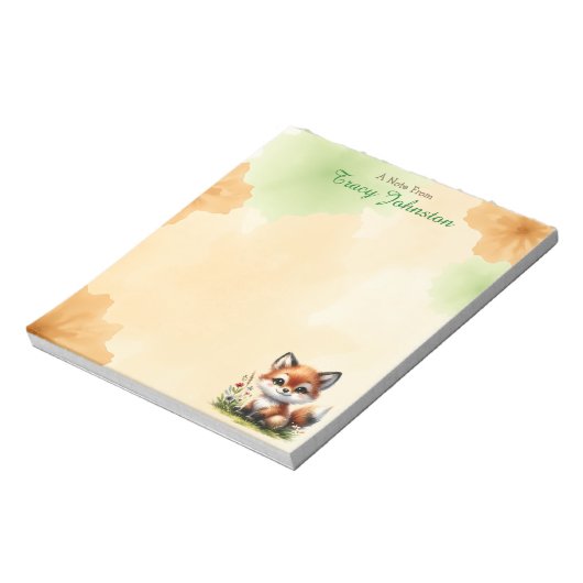Personalisiert vom Schreibtisch des Niedlichen Fuc Notizblock (Rotiert)
