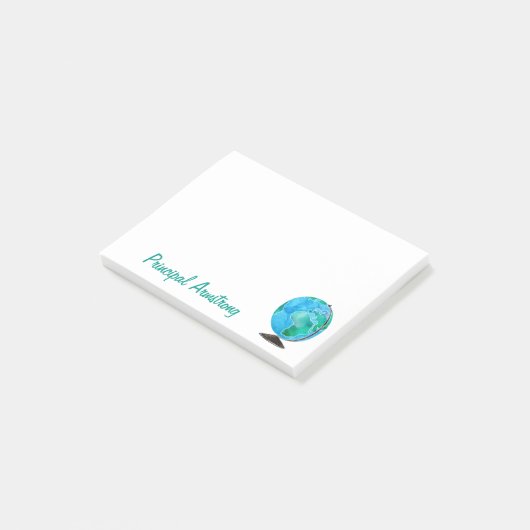 Personalisiert vom Schreibtisch des Post-it Klebezettel (angewinkelt)