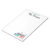 Personalisiert vom Schreibtisch des Schuldirektors Notizblock (angewinkelt)