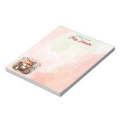 Personalisiert vom Schreibtisch des Wasserfarbenfo Notizblock (Rotiert)