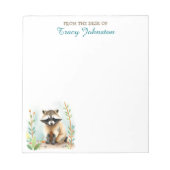 Personalisiert vom Schreibtisch | Raccoon Notizblock (Vorderseite)