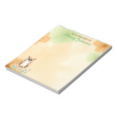 Personalisiert vom Schreibtisch | Schale und Blume Notizblock (Rotiert)