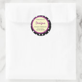 Personalisiert von Aufklebern handgefertigt Runder Aufkleber (Tasche)