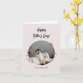 Personalisiert von der Cat Happy Mother Day Rose Karte (Gelbe Blume)