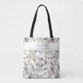 Personalisiert von Faith Gray Triangle Pattern Tasche (Vorderseite)