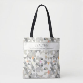 Personalisiert von Faith Gray Triangle Pattern Tasche