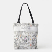 Personalisiert von Faith Gray Triangle Pattern Tasche (Rückseite)