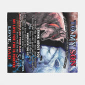 Personalisiert von Löwen-Vater zu meinem Wolfsinne Fleecedecke (Vorderseite (Horizontal))