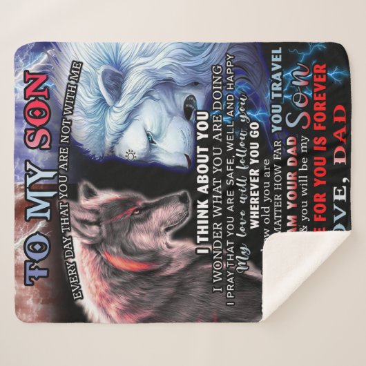 Personalisiert von Löwen-Vater zu meinem Wolfsinne Sherpadecke (Vorderseite (Horizontal))