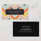 Personalisiert | Von Origami Prints Zickzack Visitenkarte (Vorne/Hinten)