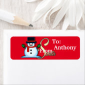 Personalisiert von Santa Snowman Red Christmas (Insitu)