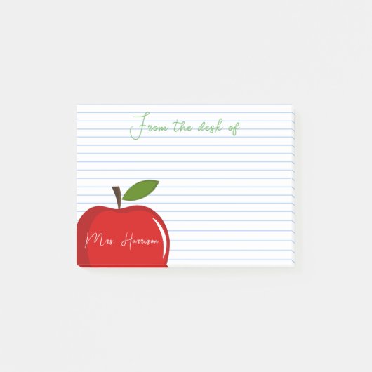 Personalisiert von Teacher POST-IT NOTES Klebezettel (Vorderseite)