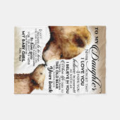 Personalisiert von Vater zu Tochter hoffe ich, das Fleecedecke (Vorderseite (Horizontal))