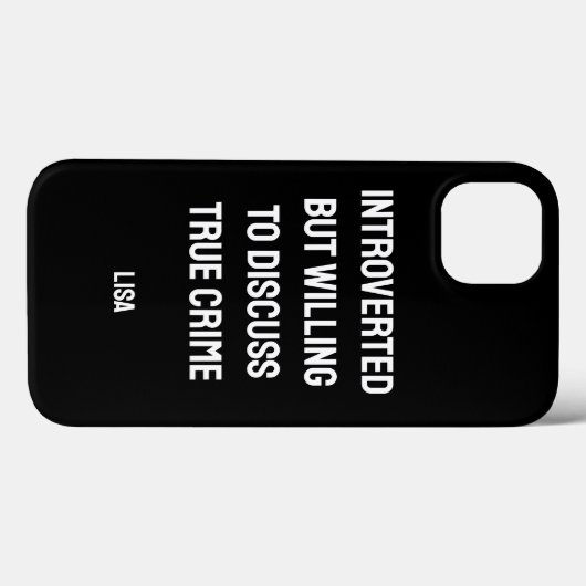 Personalisiert vorgestellt True Crime Fan Case-Mate iPhone Hülle (Rückseite (Horizontal))