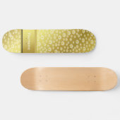 personalisiert, Vorlage, Blume, Blüte, Gold, Skateboard (Horizontal)