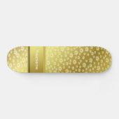 personalisiert, Vorlage, Blume, Blüte, Gold, Skateboard (Horizontal)