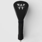 Personalisiert W Initial Silver Monogram Ihr Name Golf Headcover (Vorderseite)